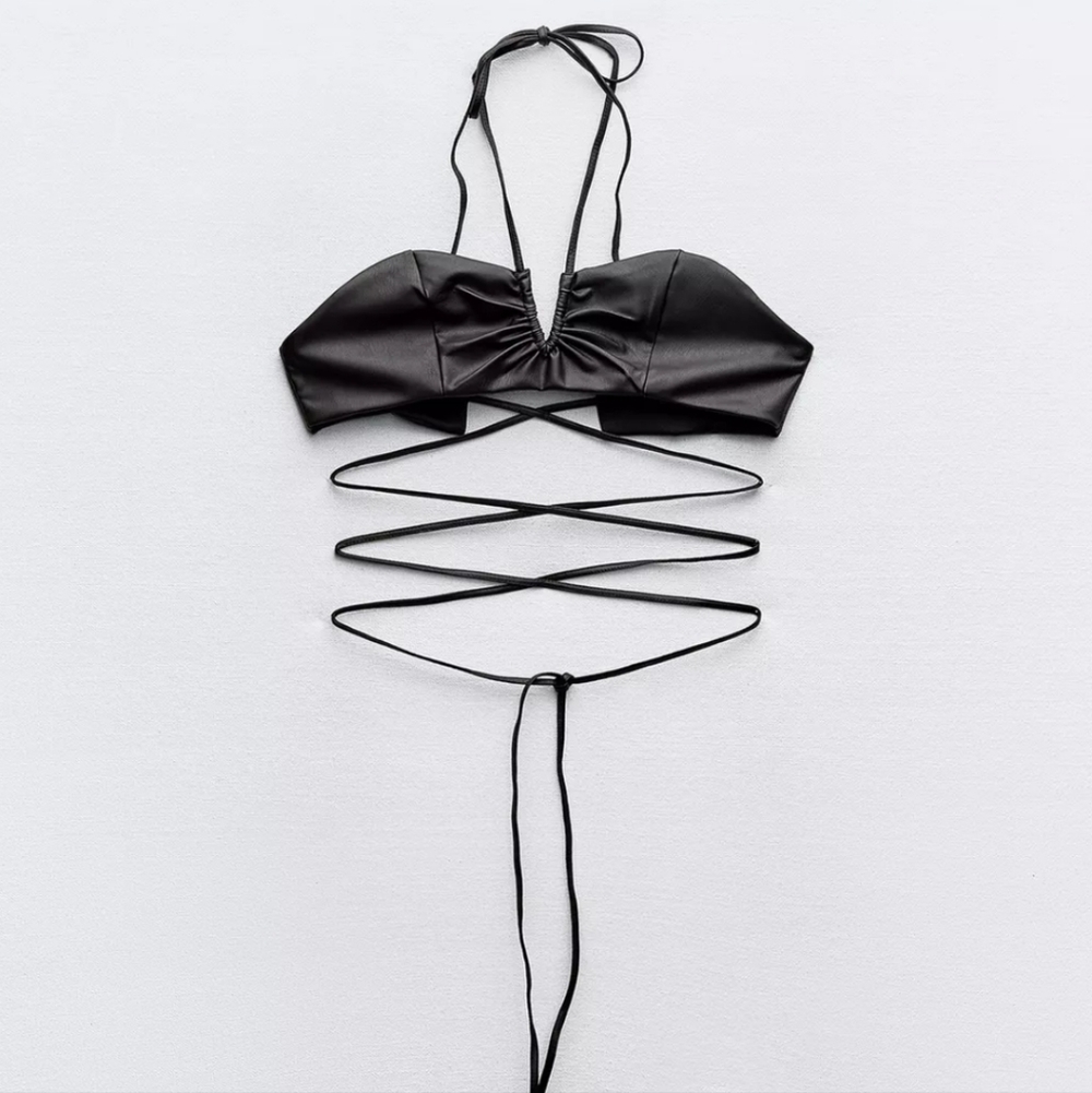 ZARA FAUX LEATHER STRAPPY TOP 

S | BLACK

REF: 8686/003